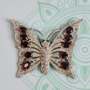 Vintage Large Staret Schrager Butterfly Art Deco Brooch Pin